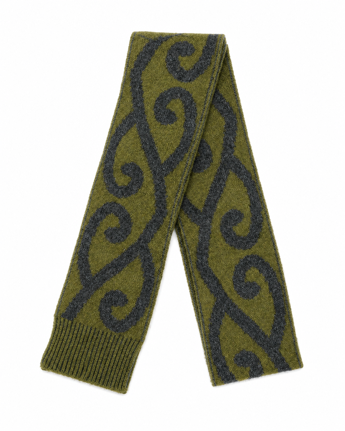 Lothlorian Possum & Merino Aroha Unisex Beanie and/or Scarf - Olive/Charcoal Secondary image