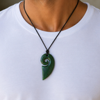 NZ Greenstone Large Half Hearts (Set Of Two Halves)