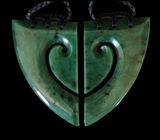 NZ Greenstone Large Koru Design (Set Of Two Halves) #2