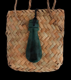 NZ Greenstone Small Mere Pendant - 65mm #2