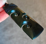 NZ Greenstone Toki With Triple Koru 80mm #96A