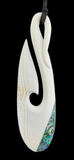 Large Hook Bone Carving Necklace - 140mm #49