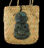 NZ Greenstone Tiki Carving - 72mm #35A