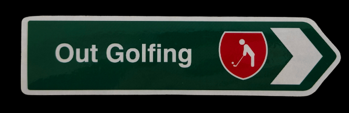 Road Sign Magnet - Out Golfing Main image