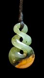 NZ Greenstone Little Double Twist - 21mm #62-F - Flower Jade