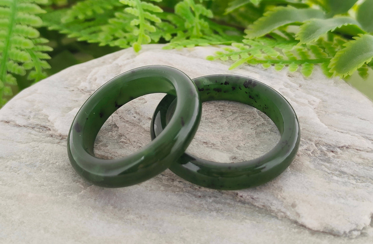 Authentic NZ Made Pounamu Ring - Size 9 & 11.5