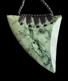 NZ Greenstone Tooth Design - 52mm - Alex Sands #412