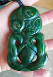 NZ Greenstone Large Tiki Carving - 85mm - #36B