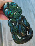 NZ Greenstone Extra Large Tiki Carving - 123mm #39L