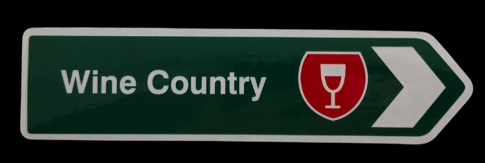 Road Sign Magnet - Wine Country