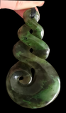 NZ Greenstone X-Large Quadruple Twist with Koru - 90mm #95E
