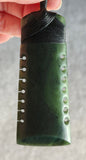 NZ Greenstone Toki With Notches 85mm #21