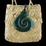 NZ Greenstone Koru Carving 38mm