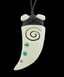 Medium Tooth Bone Carving Necklace - 78mm #12
