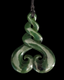 NZ Greenstone Large Quadruple Twist with Koru - 65mm #32