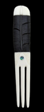 Heru Huia Feathers Bone Carving With Paua - Comb Hair Piece