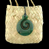 NZ Greenstone Koru Carving #26
