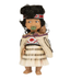 Wahine Maori Doll With Tassel Cloak And Baby 20cm #36