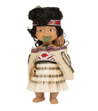 Wahine Maori Doll With Tassel Cloak And Baby 20cm #36