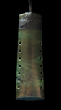 NZ Greenstone Toki With Notches 150mm #22L