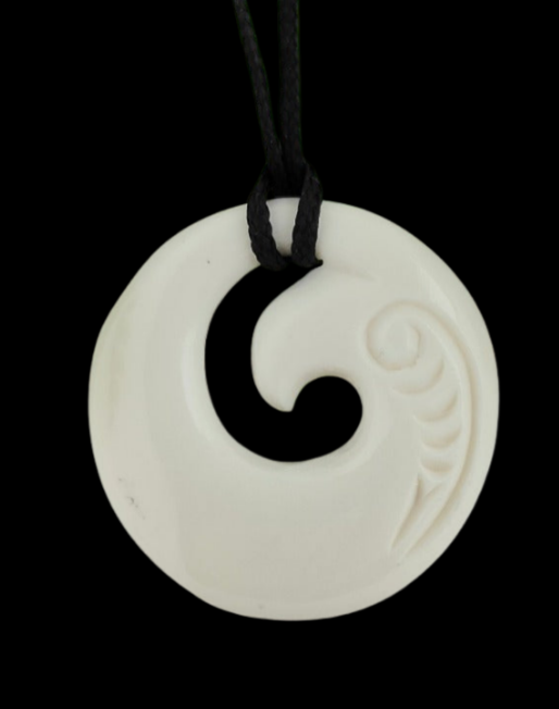 Koru Bone Carving - 34mm - Carved by Joseph, NZ - #31 Main image