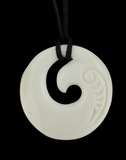 Koru Bone Carving - 34mm - Carved by Joseph, NZ - #31