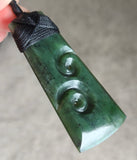 NZ Greenstone Toki With Double Koru #18-C