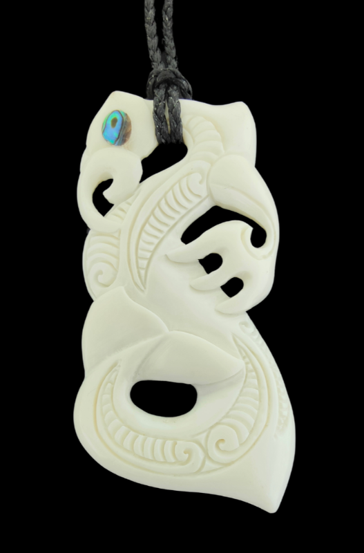 Manaia Bone Carving Pendant - 80mm #2 Main image