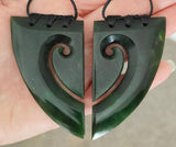 NZ Greenstone Large Koru Design (Set Of Two Halves) #2