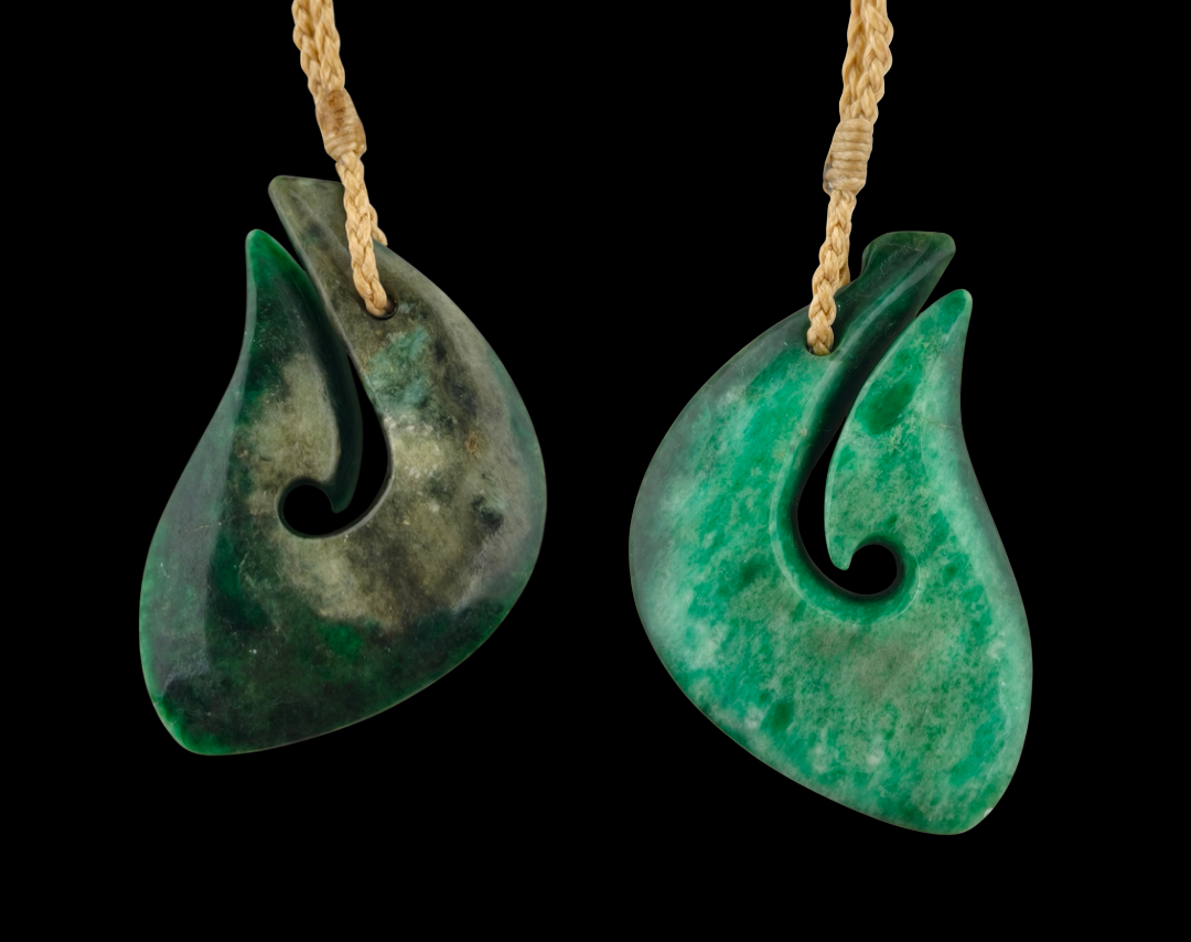 NZ Aotea Stone - Matau/Hook - 57mm #A308 Secondary image