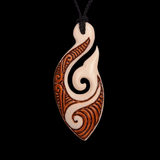 Bone Hook Stained Carving Pendant #13