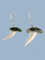 Pounamu Capped Mako Shark Teeth Earrings #365 - Alex Sands