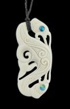 Manaia Bone Carving Pendant - 80mm #5