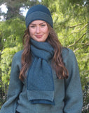 Lothlorian Possum & Merino Unisex Beanie and/or Scarf Morse - Sage