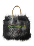 NZ Made Fur Handbag - Black Ruru