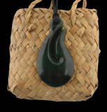NZ Greenstone Hook Pendant - 53mm - #94B