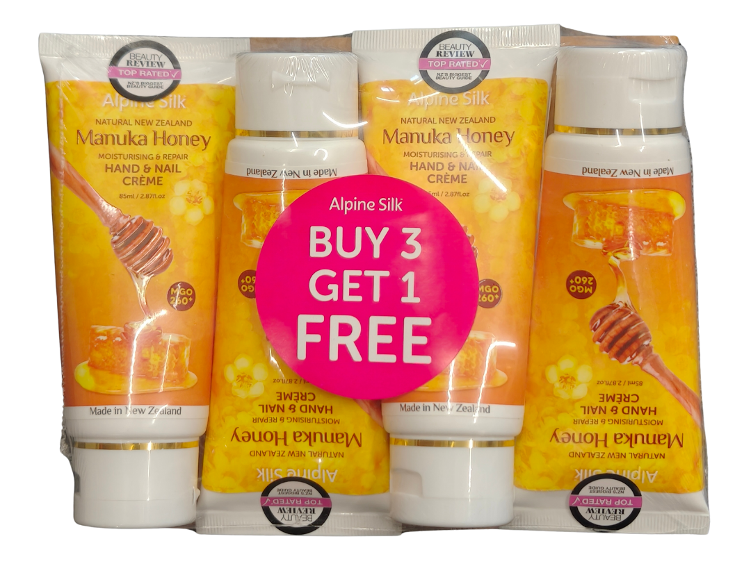 Alpine Silk Manuka Honey Hand And Nail Cream 85ml - 4PK Deal Main image