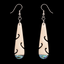 Bone Drop Earrings With Paua 54mm #48