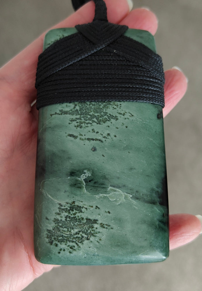 NZ Greenstone Large Chunky Toki Carving - 92mm - #27 - by Tony