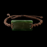 NZ Pounamu Greenstone Cord Bracelet #07C