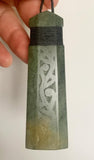 NZ Greenstone Etched Toki - 110mm - Rueben Tipene #84