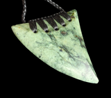 NZ Greenstone Tooth Design - 52mm - Alex Sands #412