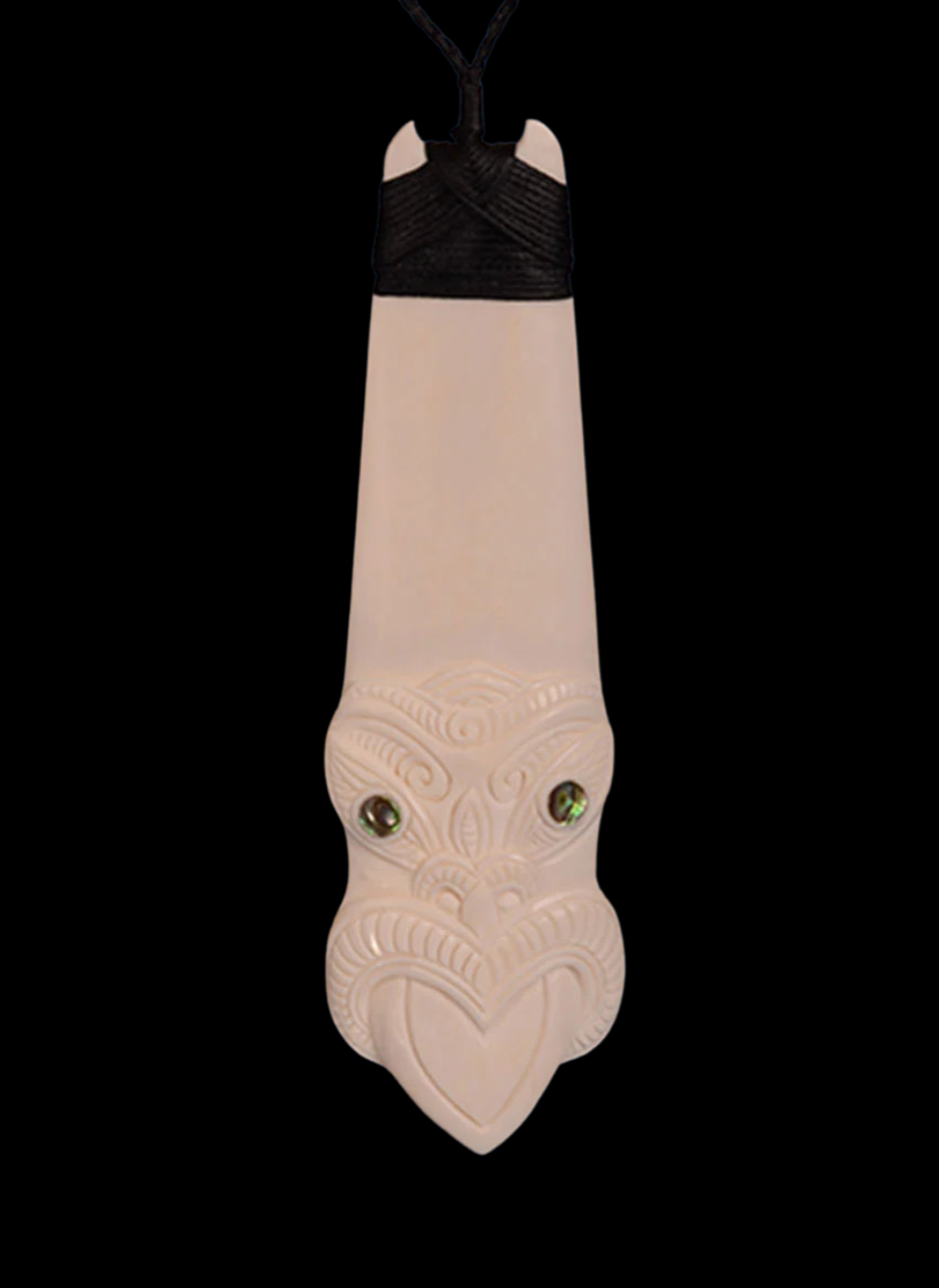 Taiaha Head Bone Carving Pendant #09 Main image