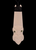 Taiaha Head Bone Carving Pendant #09
