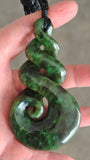 NZ Greenstone X-Large Quadruple Twist with Koru - 90mm #95F