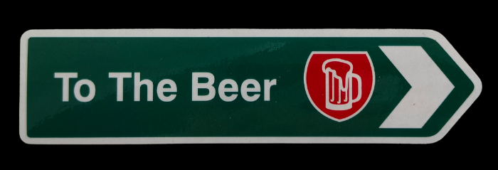 Road Sign Magnet - To The Beer