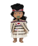 Wahine Maori Doll With Tassel Cloak With Poi 20cm #36P