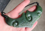 NZ Greenstone Breast Plate Koru Design #02
