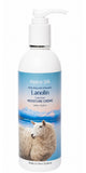 A white pump bottle of Lanolin Energy Moisture Crème with a blue and white label featuring a sheep and mountain landscape. The text reads 'Alpine Silk' and 'New Zealand Organic'.