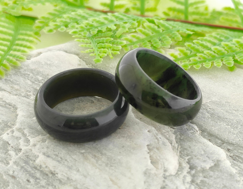 Jade Ring - 8mm Wide - Sizes 6, 7, 10, 11 Main image